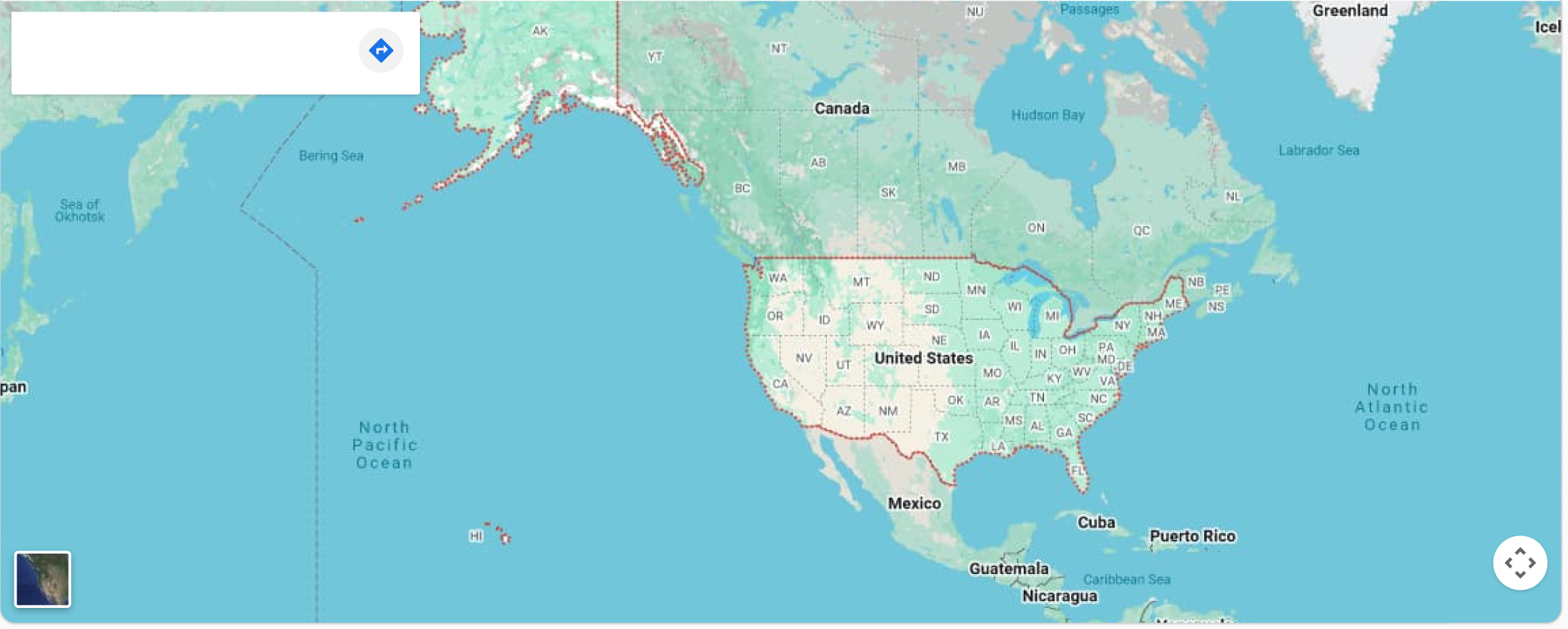 Map of North America showing Infleqtion distributor coverage