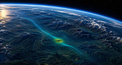 Changes on the earth's surface are detected with quantum sensing.