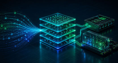 Data is processed by Infleqtion's quantum software stack.