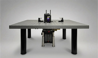 An optical breadboard with optical lenses.