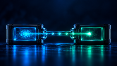 Cesium atoms transported through an optical lattice between the source and science cells of a dual-cell vacuum chamber